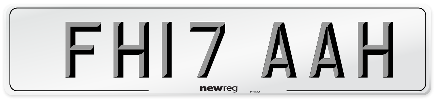 FH17 AAH Number Plate from New Reg